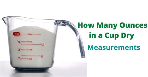 How Many Ounces In A Cup Dry Measurements