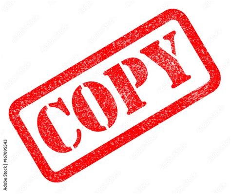 Copy Red Rubber Stamp On White Background Copy Sign Stock