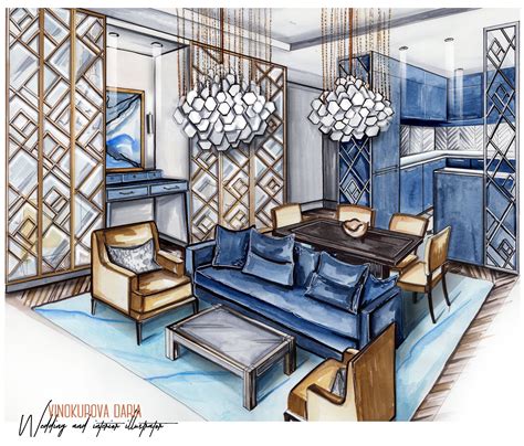 Interior Architecture Drawing Interior Design Renderings Drawing