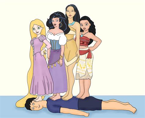 Rapunzel Esmeralda Pocahontas And Moana By Tabbypurrfume On Deviantart