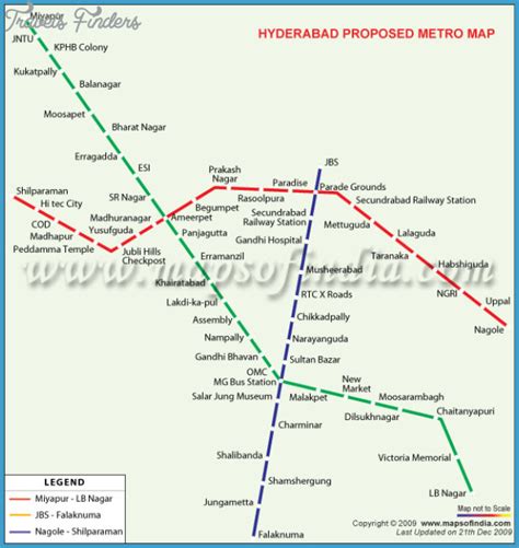 Hyderabad Metro Map TravelsFinders Com