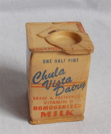 Vintage Chula Vista Dairy Eugene Oregon Half Pint Milk Carton Wax