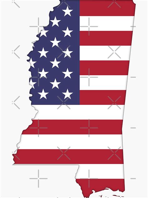Mississippi — Usa Flag Sticker For Sale By Heartusa Redbubble