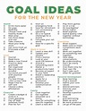 Goal Ideas for 2022 | Free Printable Goal List For The New Year