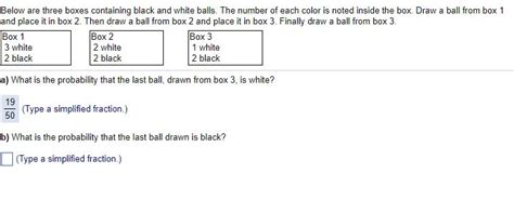 Solved Below Are Three Boxes Containing Black And White