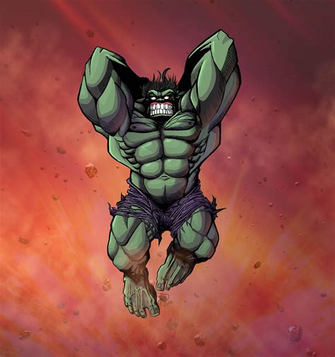 The Hulk For A Cómic Art Practice I Have Chosen This Character For His