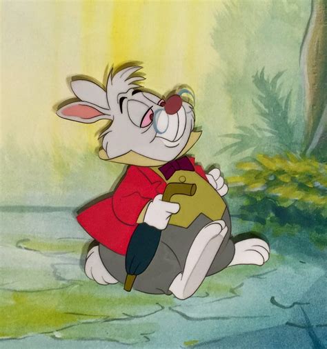 Animation Collection Original Production Cel Of The White Rabbit From