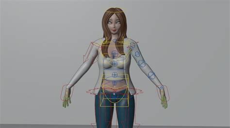 Stylized Female Character Rigged Free D Model Rigged Cgtrader