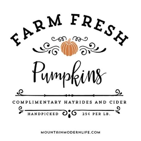 Farm Fresh Pumpkins Svg File Free Fall Printables Pumpkin Patch Sign