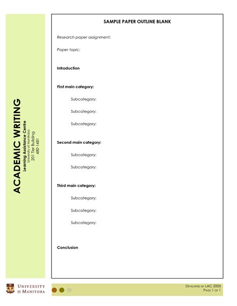 Useful research and term paper examples for you. New Printable Blank Research Paper Outline Template Pdf ...