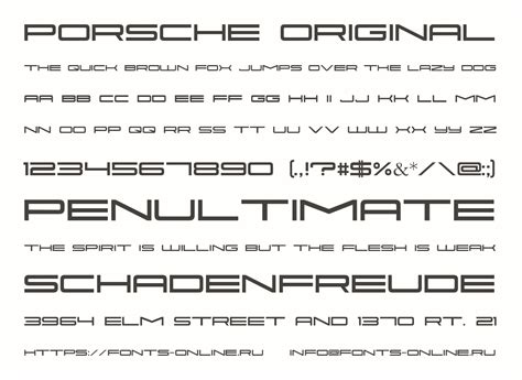 Porsche Original Font