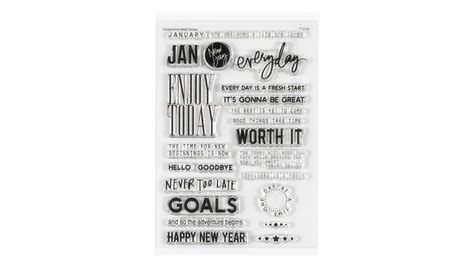 Stamp Set 4x6 January Captions Heidi Swapp Shop