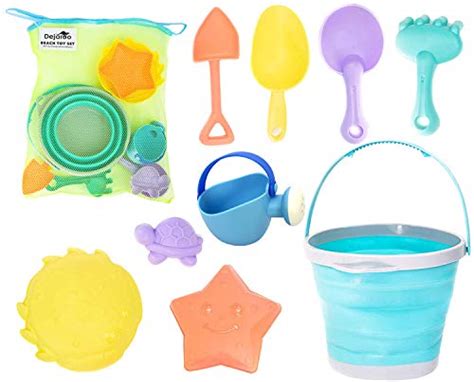 Dejaroo Beach Toys And Sand Toys Set For Kids Collapsible Silicone
