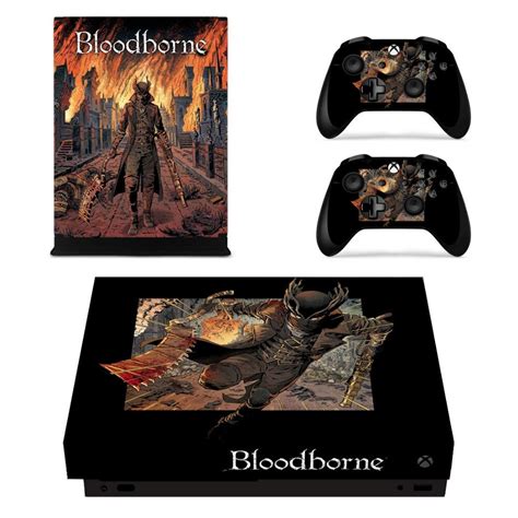 Full Set Faceplates Skin Stickers Of Blood Borne For Xbox One X Console