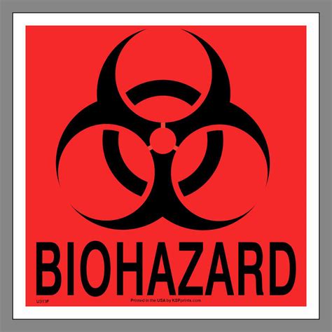 Biohazard Sticker For Labeling Medical Wastes For Disposal