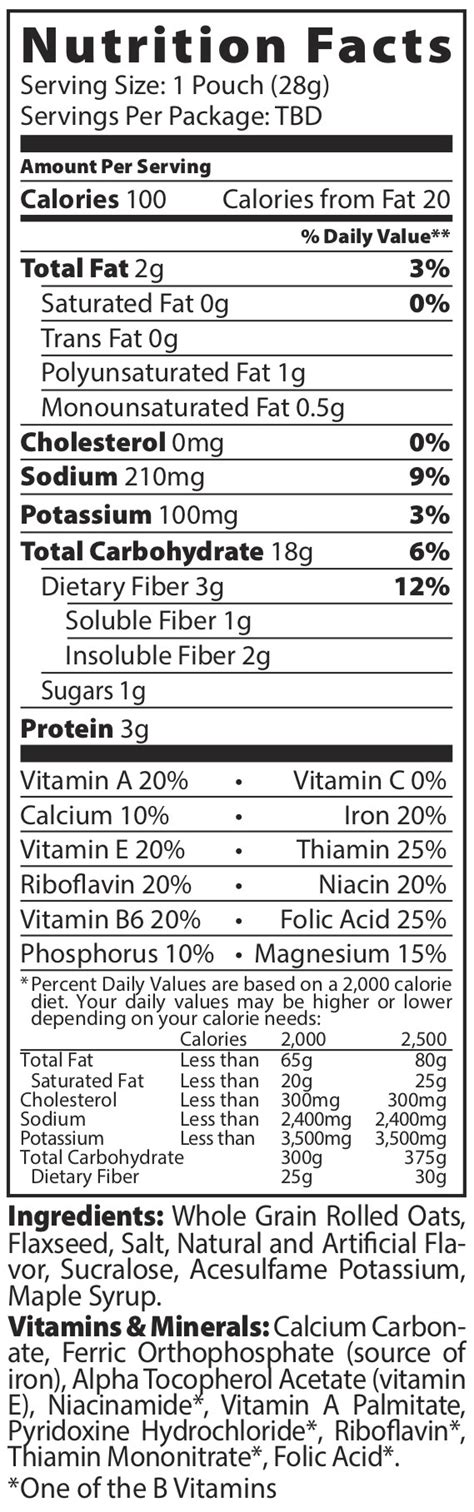 A look at the ingredient label shows that the following additives are included: Quaker Oatmeal Nutrition Info - Besto Blog