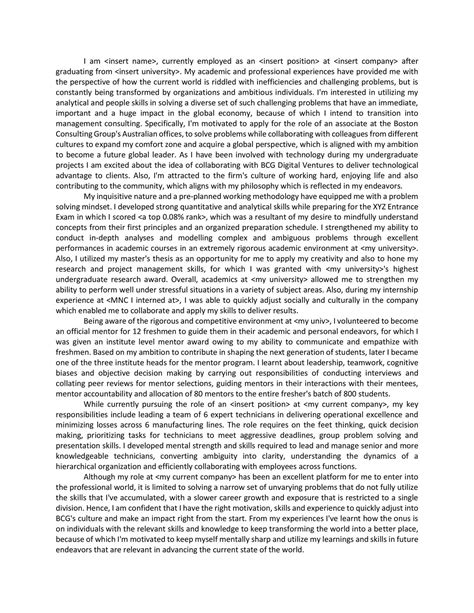 It is a great tool to use when attempting to land a job. Cover letter BCG AUS Reddit.pdf - DocDroid