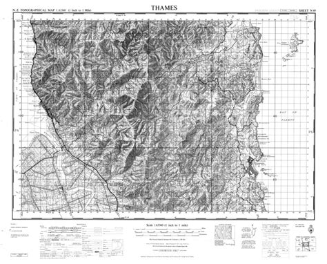 Thames Topographical Map University Of Waikato