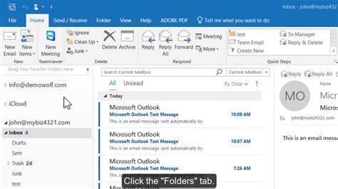 How To Create Folders In Outlook 2016 Hostimul Youtube