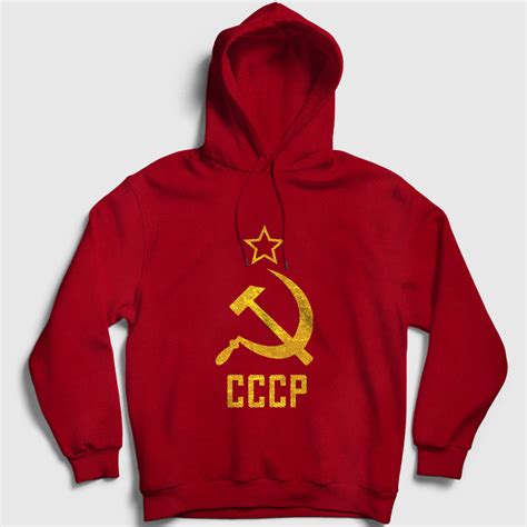 Logo CCCP Sovyetler Birliği Kapşonlu Sweatshirt Presmono