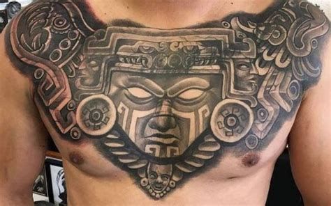 Aztec Chest Tattoo Symbols Meaning And Designs Aztec Tattoos Sleeve
