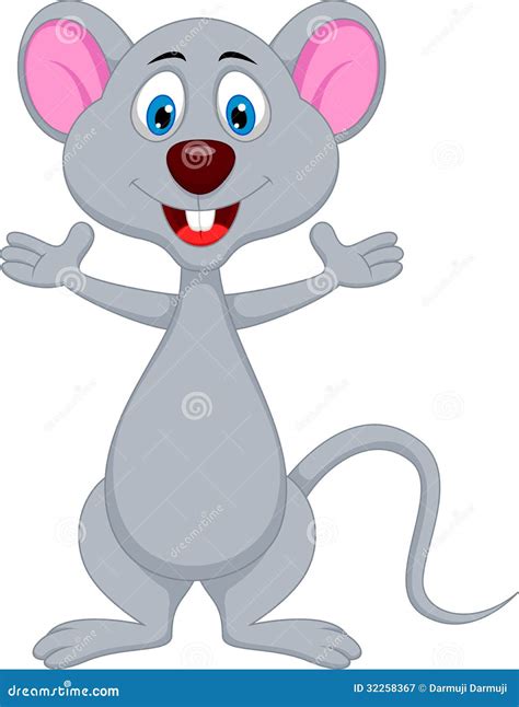 Funny Mouse Cartoon Vector Illustration 22650302