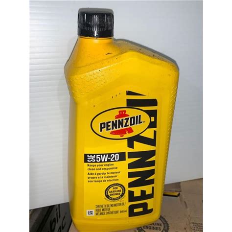 Pennzoil 5w 20 Synthetic Blend Motor Oil 946ml