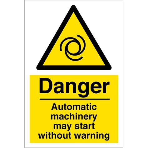 Automatic Machinery Warning Signs From Key Signs Uk