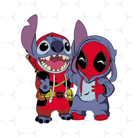 Stitch And Baby Deadpool Stitch Svg Deadpool Marvel Disn Inspire