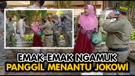 Viral Wanita Ngamuk Sambil Teriak Panggil Menantu Jokowi Di Depan