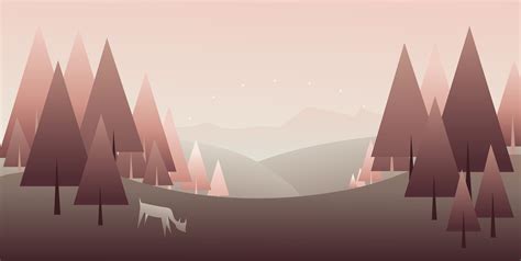 Minimalist Forest Wallpaper