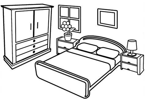 Printable Bedroom Coloring Pages