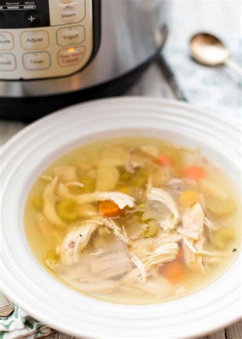This homemade chicken noodle soup is made 100% from scratch, with plenty of chunky vegetables, herbs, and a homemade broth, just like grandma when my body is tired and achey, or i'm feeling a bit under the weather, i always throw together a pot of this homemade chicken noodle soup. Instant Pot Chicken Soup | Recipe | Pot recipes, Chicken soup recipes, Instant pot recipes chicken