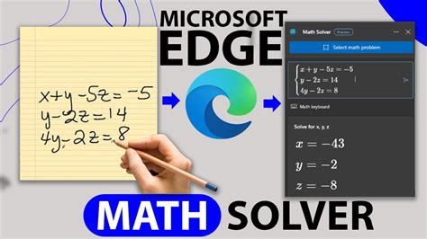 Microsoft Edge Tips How To Use Math Solver Youtube