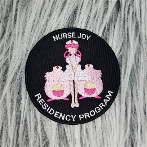 Nurse Joy Residency Program Pokemon Inspired Iron On Patch Etsy