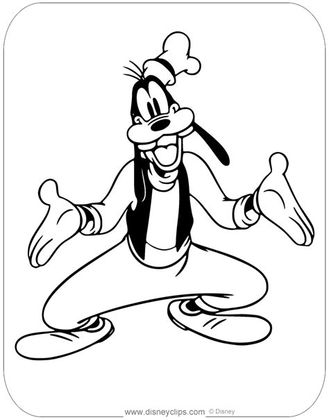 Goofy Coloring Pages 3 Disneyclipscom Images