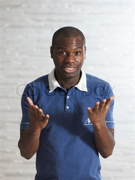 Portrait African Man Asking A Stock Image Colourbox