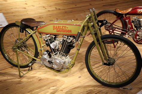 Oldmotodude 1920 Harley Davidson 8 Valve Board Track Racer On Display