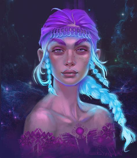Artstation Galaxy Girl Color Inspired By Loish
