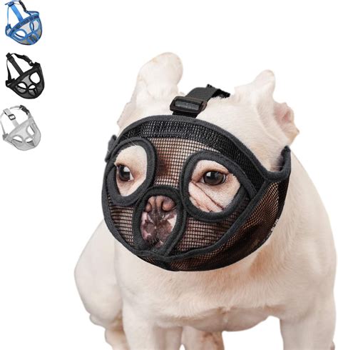 Short Snout Dog Muzzle Mesh Mask Stop Dog For Biting Barking Chewing