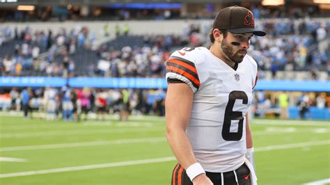 file baker mayfield 6 of the cleveland browns walks off the field after losing to the los