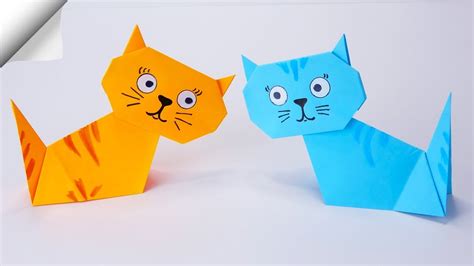 How To Make Origami Cat Paper Crafts Origami Cat Youtube