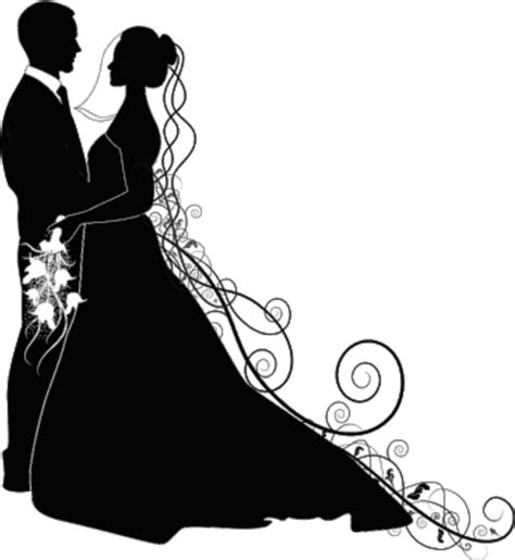 Download Love Liebe Hochzeit Wedding Silhouette Brautpaar Schwar