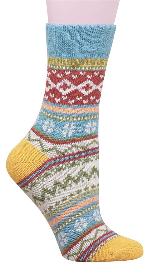 2021 Womens Knit Warm Wool Socks Winter Warm Socks Vintage