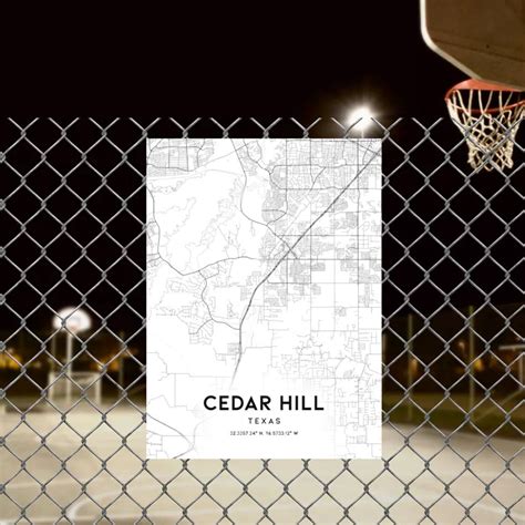 Cedar Hill Map Print Cedar Hill Map Poster Wall Art Tx Etsy