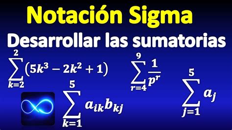 02 Notación Sigma Sumatorio Desarrollar La Sumatoria Ejemplos