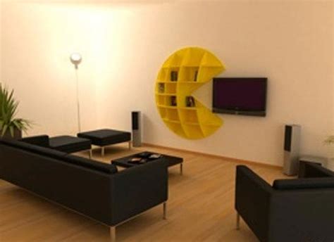 Bookcase Inspired By The Pac Man Game Living Room And