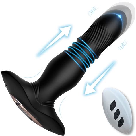 buy thrusting anal vibrator bukinler butt plug with 7 thrusting and vibration modes prostate