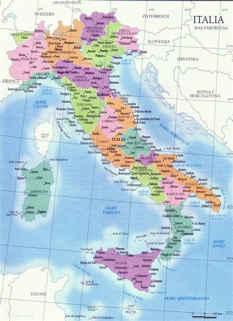 Regiones Mapa Detallado De Italia Con Las Principales Ciudades Italia Europa Mapas Del Mundo