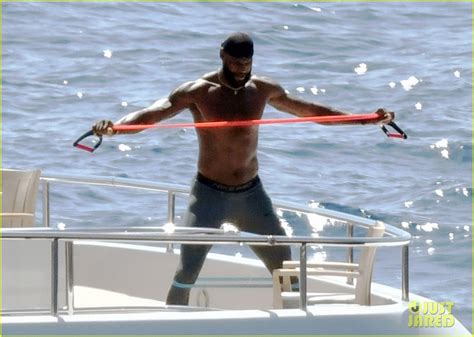 Lebron James Looks So Fit While Working Out Shirtless On A Yacht Photo